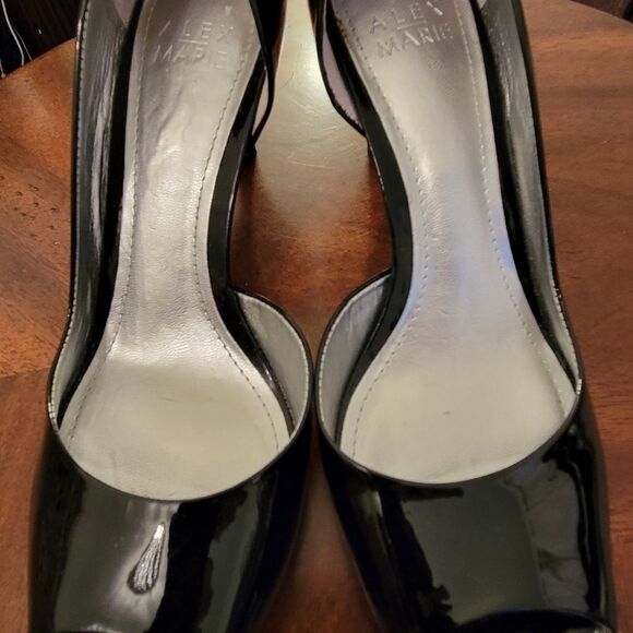 ALEX MARIE OPEN SIDE OPEN TOE  LEATHER PUMP SHOES - Picture 5 of 13